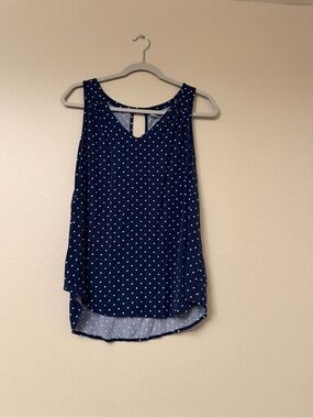 Old Navy Navy Blue Polka Dot Sleeveless Camisole